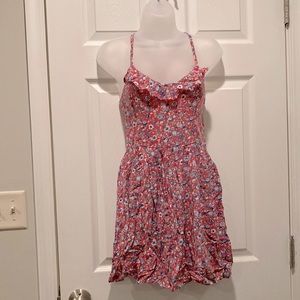 Hollister pink floral minidress, Sz M (runs small)